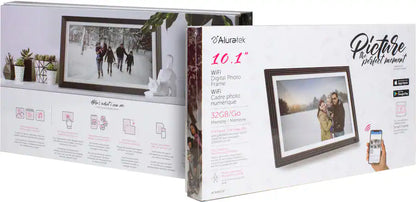 Aluratek - 10" IPS LCD Wi-Fi Touchscreen Digital Photo Frame - Black